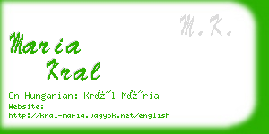 maria kral business card